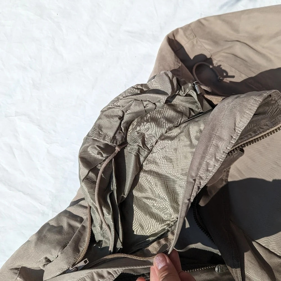 London Fog Men's Jacket XL Button Lining Beige Green - All Season - Zipped Hood - Picture 6 of 14